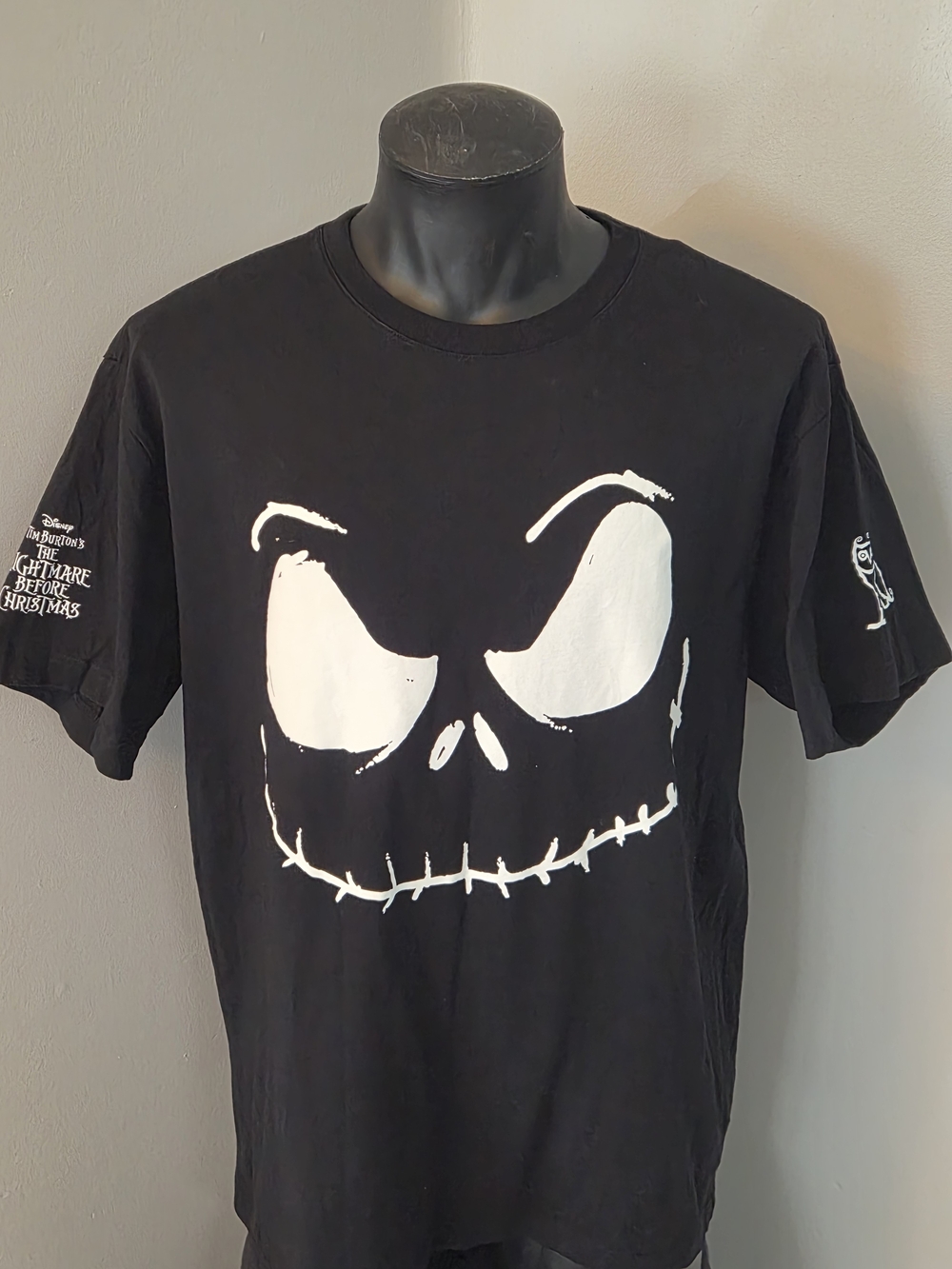 Rare OVO x Disney Nightmare Before Christmas Jack Skellington T-Shirt L Black